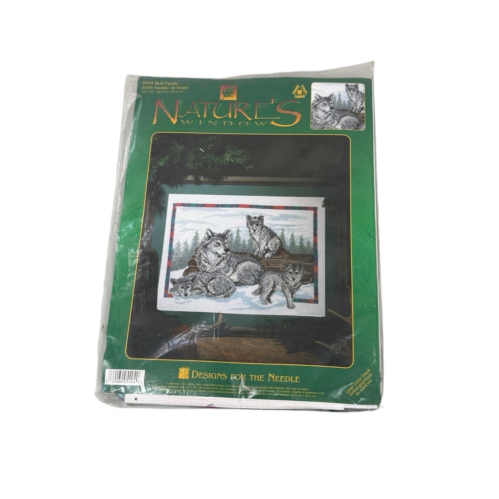 Natures Window Counted Cross Stitch #5404  Wolf Family‎ Open Unused